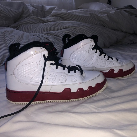 “Best of Both Worlds” Red&White Air Jordans - Picture 1 of 4